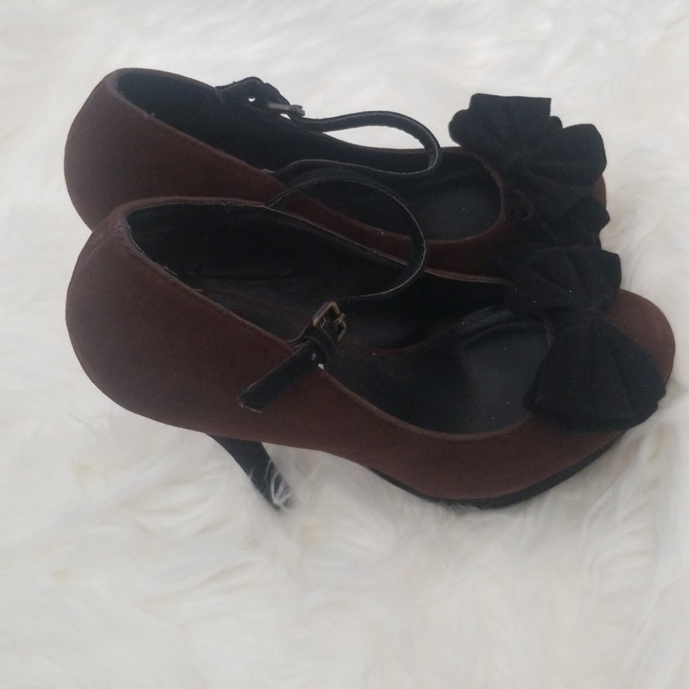 Brown & Black Marco Santi Heels SZ 6 - Picture 6 of 8